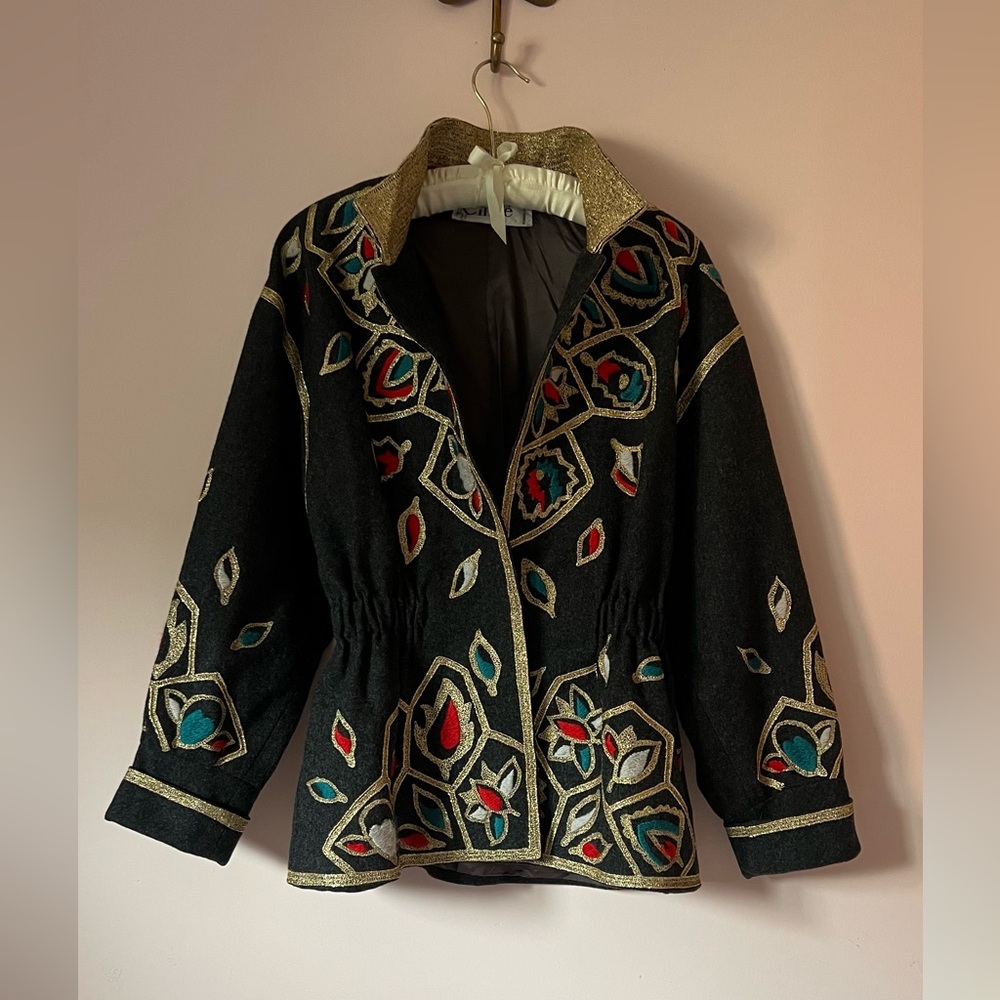 Vintage Chloé Embroidered Wool Jacket • 1980s • Made in France